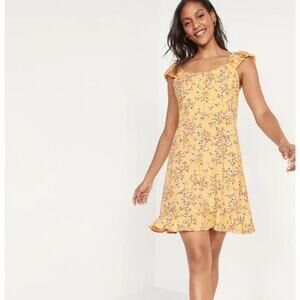 Old Navy Yellow Floral Cami Mini Dress XXL Plus Size Sundress